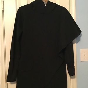 NWT black sweatshirt with pockets, unique!